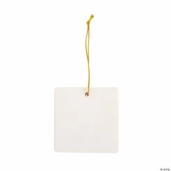 Wholesale π― DIY Ceramic Square Ornament - 12 Pc. π