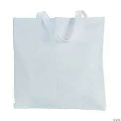 Discount 😀 DIY Large White Tote Bags - 12 Pc. 🎉