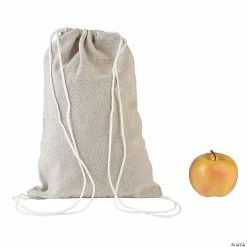 Flash Sale 👍 DIY Medium Canvas Drawstring Bags - 12 Pc. ⌛