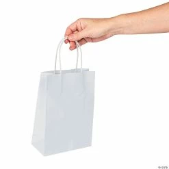 Discount 😀 DIY Medium White Gift Bags - 12 Pc. ⌛ -Cheap Christmas Crafts Store diy medium white gift bags 12 pc 48 6351k a02