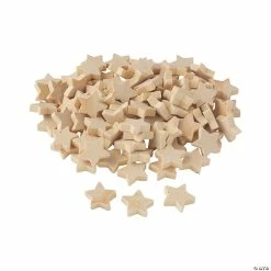 Promo ⌛ DIY Small Unfinished Wood Star Shapes - 100 Pc. ❤️
