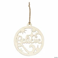 Brand new 🔥 DIY Unfinished Wood Believe Ornaments - 12 Pc. 🧨