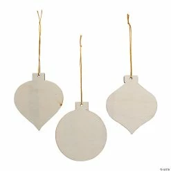 Cheapest 🧨 DIY Unfinished Wood Bulb 🎄 Christmas Ornaments - 24 Pc. ✨