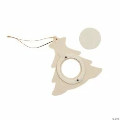 Buy 🛒 DIY Unfinished Wood 🎄 Christmas Tree Picture Frame Ornaments - Makes 12 ✔️