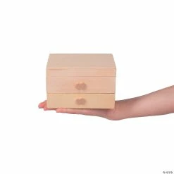 Hot Sale 😍 DIY Unfinished Wood Jewelry Boxes - 12 Pc. 👏 -Cheap Christmas Crafts Store diy unfinished wood jewelry boxes 12 pc 48 2030 a02