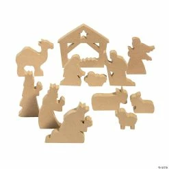 Deals 🎉 DIY Unfinished Wood Nativity Set - 12 Pc. 😉