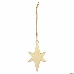 Budget 🧨 DIY Unfinished Wood North Star Ornaments - 24 Pc. 🧨