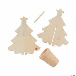 New ❤️ DIY Unfinished Wood Potted 🎄 Christmas Trees - 12 Pc. 🔔 -Cheap Christmas Crafts Store diy unfinished wood potted christmas trees 12 pc 13957438 a02