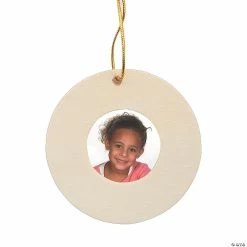 Buy 🎁 DIY Unfinished Wood Round Picture Frame Ornaments - 12 Pc. 💯