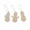 Cheap ⭐ DIY Unfinished Wood Snowman Shape Ornaments - 12 Pc. ✔️
