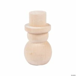 Outlet ⭐ DIY Unfinished Wood Snowmen - 12 Pc. 🛒