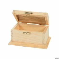 Hot Sale 🔥 DIY Unfinished Wood Treasure Boxes - 12 Pc. 👏