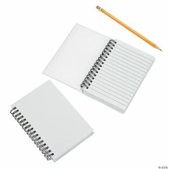 New 🎉 DIY White Canvas Spiral Notebooks - 12 Pc. 😀