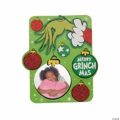 Discount 🛒 Dr. Seuss™ The Grinch ❄ Christmas Bulb Picture Frame Magnet Craft Kit ⌛