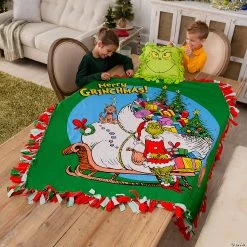 Best deal 😍 Dr. Seuss™ The Grinch Fleece Tied Throw Craft Kit - Makes 1 😉 -Cheap Christmas Crafts Store dr seuss the grinch fleece tied throw craft kit makes 113957417 a02