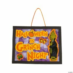 Hot Sale 🛒 Dr. Seuss™ The Grinch 🦇 Halloween Tissue Paper Sign Craft Kit - Makes 12 ⌛
