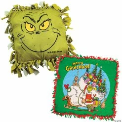 Best Sale 🛒 Dr. Seuss™ The Grinch Tied Fleece Blanket & Pillow Craft Kit - Makes 12 👏