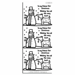 Hot Sale 🤩 Ecstasy Crafts Snowman and 🐕 Dog Sticker Gold 😍