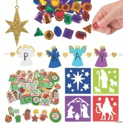 Outlet 😀 Faith 🎁 Christmas Kids’ DIY Craft Supplies Kit for 48 🤩