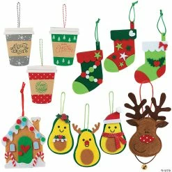 Brand new 👍 Felt 🎄 Christmas Ornament Craft Kit Assortment - Makes 60 😉