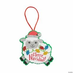 Deals 🤩 Fleece Navidad Glitter Ornament Craft Kit - Makes 12 ✔️