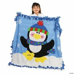 Best Pirce 🎁 Fleece Penguin Tied Throw Craft Kit 👍
