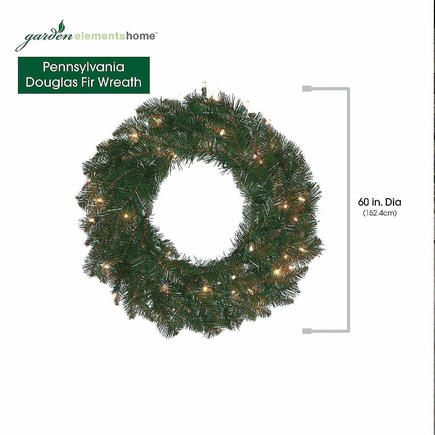 Cheapest β€οΈ Garden Elements Diameter Douglas Fir Electrical π Christmas Wreath- Clear Lights- 60 π 3 Cheapest β€οΈ Garden Elements Diameter Douglas Fir Electrical π Christmas Wreath- Clear Lights- 60 π - Image 3