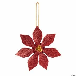 Best reviews of 🥰 Glitter Poinsettia Ornaments Craft Kit - Makes 12 🤩