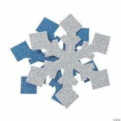 Budget 👍 Glitter Snowflake Shapes - 48 Pc. ✨