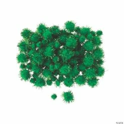 Discount 😀 Tinsel Pom-Poms - 100 Pc. 🧨
