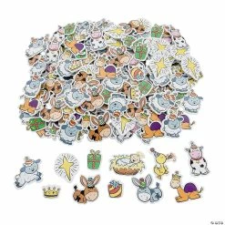 Budget 🛒 Happy 🥳 Birthday Jesus ❄ Christmas Self-Adhesive Shapes - 300 Pc. 🎉