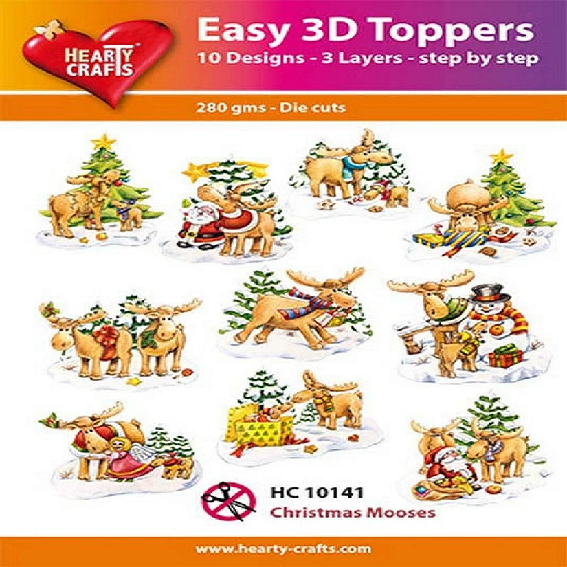 Budget ๐ Hearty Crafts Easy 3D Toppers โ Christmas Mooses ๐คฉ 1 Budget ๐ Hearty Crafts Easy 3D Toppers โ Christmas Mooses ๐คฉ