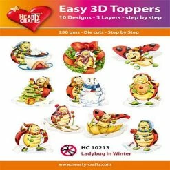Promo ⌛ Hearty Crafts Easy 3D Toppers Ladybug in Winter 😀