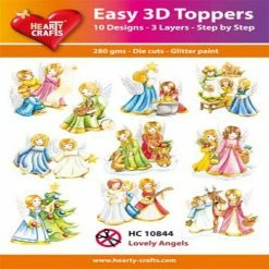 Best deal 🎉 Hearty Crafts Easy 3D Toppers Lovely Angels 🔔