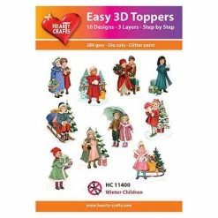 Brand new 💯 Hearty Crafts Easy 3D Toppers Winter Children 👍