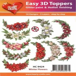 Buy 😍 Hearty Crafts Easy 3D Toppers Winter Flowers ⌛