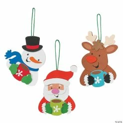 Coupon 🤩 Holiday Characters Drinking Cocoa Ornament Craft Kit - Makes 12 👍