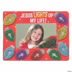 Discount ⌛ Jesus Lights up My Life Picture Frame Magnet Craft Kit - Makes 12 🎁