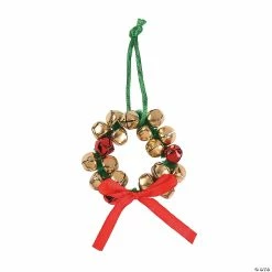 Best Pirce ❤️ Jingle Bell Wreath 🎁 Christmas Ornaments Craft Kit - Makes 12 ✔️