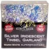 Best Pirce 🌟 Kurt Adler B O Warm White LED Silver Iricescent Tinsel Garland, 20 Lights 👍