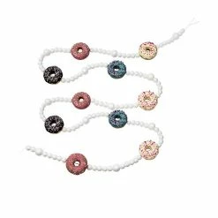 Buy 🥰 Kurt Adler Donut with Cotton 🍬 Candy 🎅 Christmas Garland, 6 Feet Long 🌟