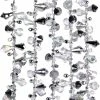 New ✔️ Kurt Adler Iridescent Silver Large Twinkle Ice Double Twist Bead Garland 🛒