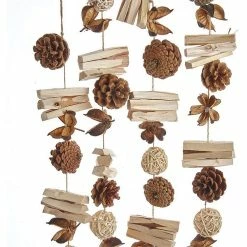 Cheap ✔️ Kurt S. Adler Brown Pinecone and Wood Garland, 72-Inches ⭐