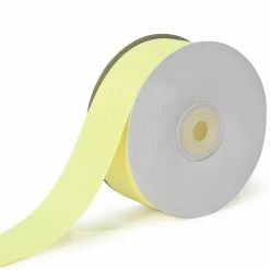 Promo ✔️ LaRibbons and Crafts 1 1/2" 20yds Premium Textured Grosgrain Ribbon - Baby Maize 👍