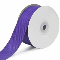 Outlet 😀 LaRibbons and Crafts 1 1/2" 20yds Premium Textured Grosgrain Ribbon -Regal Purple 🧨