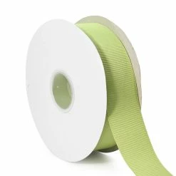 Budget 🛒 LaRibbons and Crafts 1 1/2" 50yds Premium Textured Grosgrain Ribbon - Lemongrass 🛒
