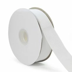 Top 10 🌟 LaRibbons and Crafts 1 1/2" 50yds Premium Textured Grosgrain Ribbon -White ⌛