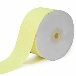 New 🔥 LaRibbons and Crafts 2 1/4" 20yds Premium Textured Grosgrain Ribbon - Baby Maize 🎉