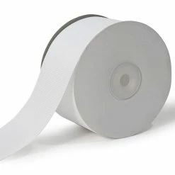 Buy 👍 LaRibbons and Crafts 2 1/4" 20yds Premium Textured Grosgrain Ribbon -White 💯