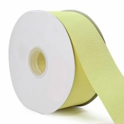 Wholesale ✔️ LaRibbons and Crafts 2 1/4" 50yds Premium Textured Grosgrain Ribbon - Baby Maize 🎁